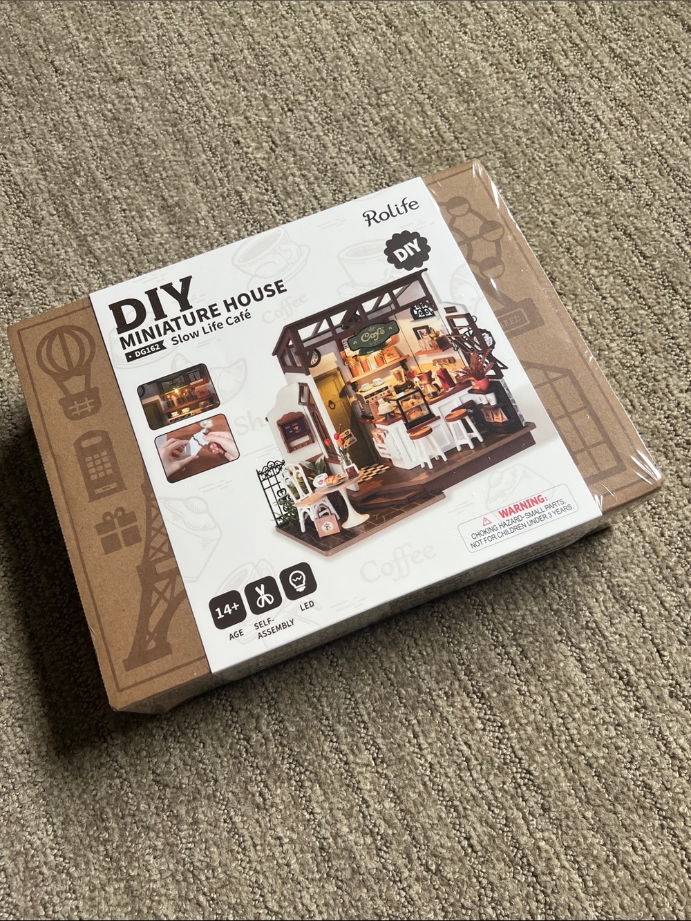 DIY Miniature House Slow Life Café by Rolife - Brown & White - Picture 6 of 7